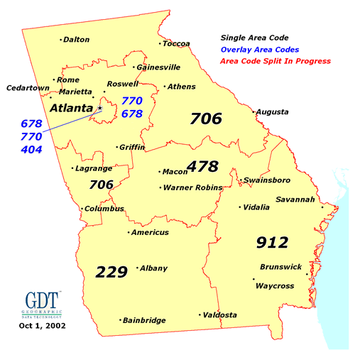 770 Area Code. Georgia Area codes
